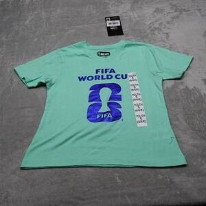 FIFA Shirt Youth Small 6/6X Green 2026 World Cup US Soccer Team V-Neck $15 NEW